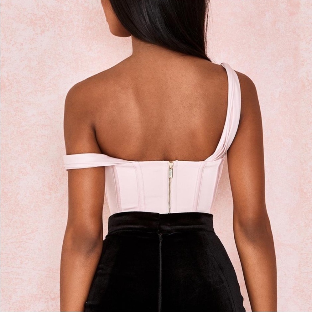 HOUSE OF CB 'Giuseppina' Blush Satin Bustier Corset NWOT - Picture 5 of 11
